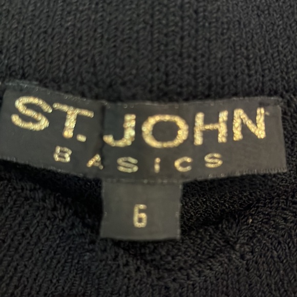 St. John Basics knit pants black size 6 - Picture 3 of 3